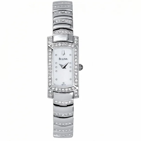 Bulova Women's Swarovski Crystal Silver Tone Quartz Watch C899182 - Picture 7 of 7